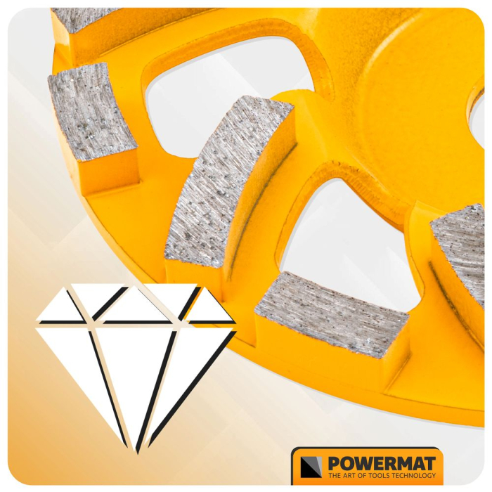 Disc diamantat oala 125mm tip L pentru slefuit beton si piatra PM1417 (PM-DTG-1251T) [13]