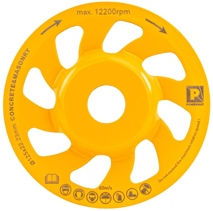 Disc diamantat oala 125mm tip L pentru slefuit beton si piatra PM1417 (PM-DTG-1251T) [2]