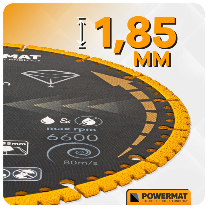 Disc diamantat universal 230mm dublu placat pentru sticla ceramica metal si lemn PM1422 (PM-TDCS-2301T) [14]