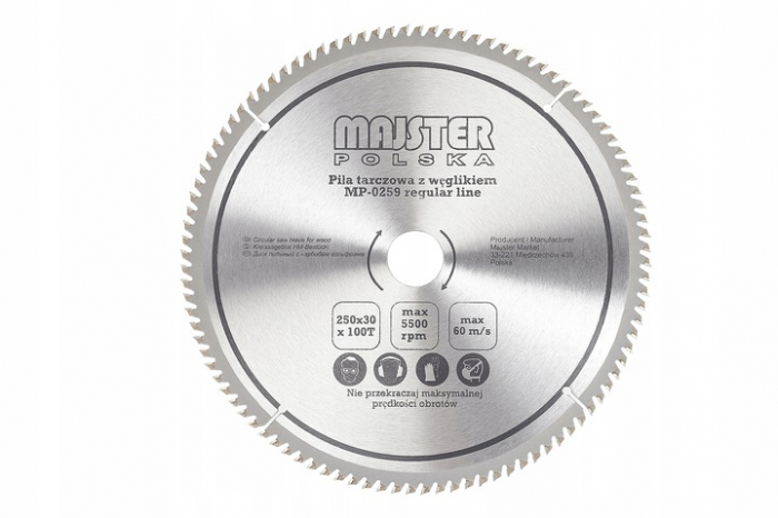 Disc panza fierastrau circular 100 dinti pentru lemn 250x30x100T (MP0254) [1]