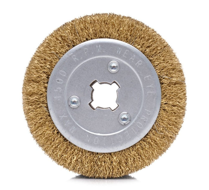 Disc perie abraziva din sarma de alama 120x100x0,3x19 mm (TA4122) [5]