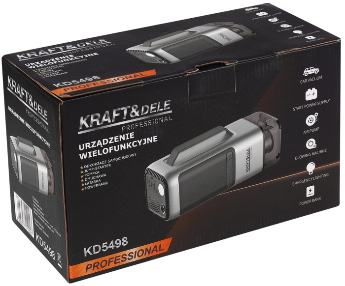 Dispozitiv multifunctional baterie externa suflanta aspirator pompa de umflat  lanterna 10.000 mAh (KD5498) [10]