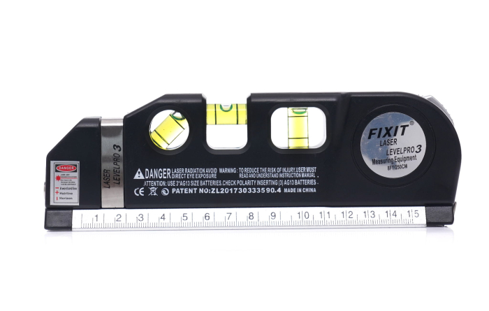 Dispozitiv multifunctional nivela laser boloboc 3 bule ruleta 2.5m rigla (KD10437) [6]