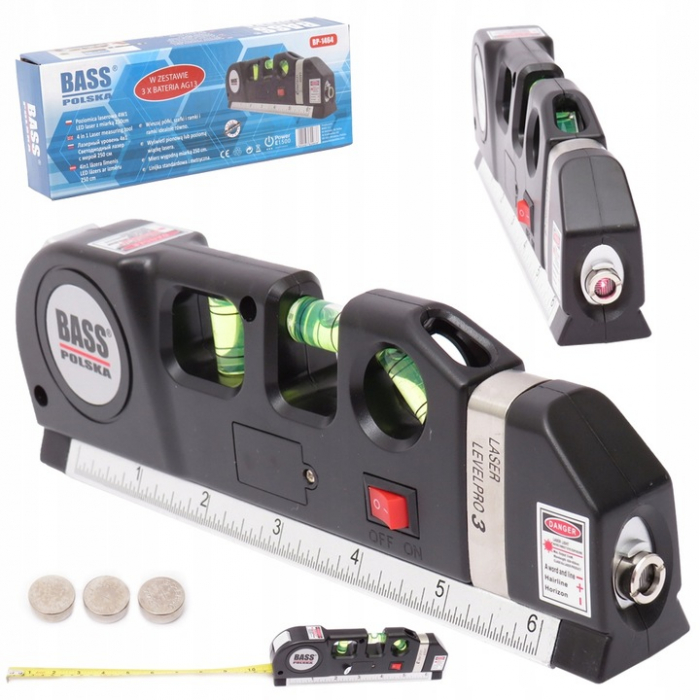 Dispozitiv multifunctional nivela laser boloboc poloboc 3 bule ruleta 2.5m rigla (BP-1464) [1]