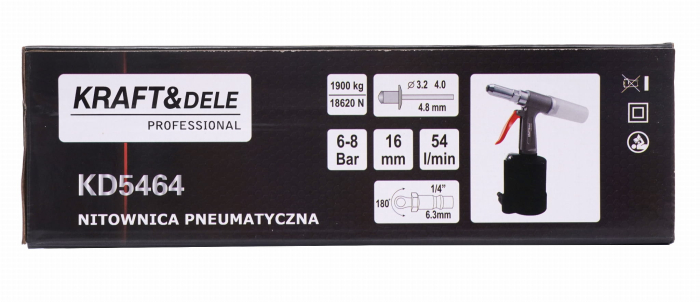 Dispozitiv pistol pneumatic pentru nituire nituit pop-nituri 3,2  4,0  4,8 mm (KD5464) [9]