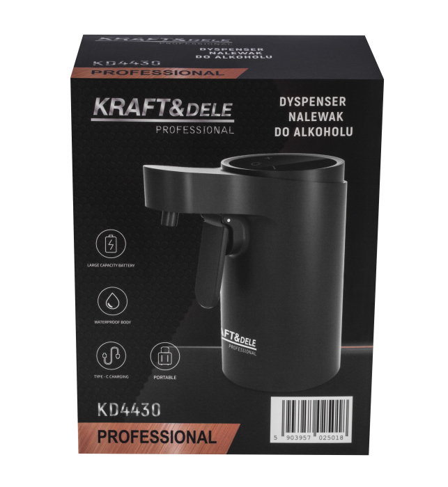 Dozator electronic de lichide 10-100 ml cu baterie 1500 mAh si incarcare USB-C (KD4430) [14]