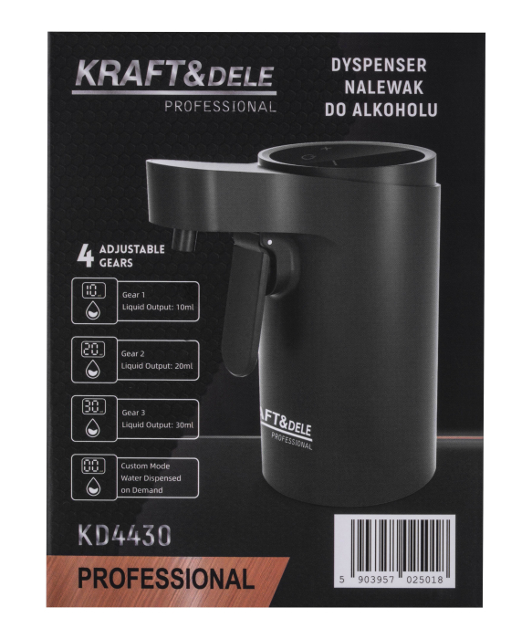 Dozator electronic de lichide 10-100 ml cu baterie 1500 mAh si incarcare USB-C (KD4430) [11]