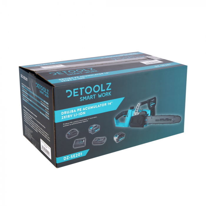 Drujba Fierastrau lant 18V 14tol 35cm 2 baterii acumulator (DZ-SE201+) [11]