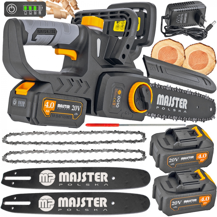 Drujba Fierastrau lant 20V fara perii 2 baterii acumulator 4ah 2 lame 2 lanturi (MP0010) [1]