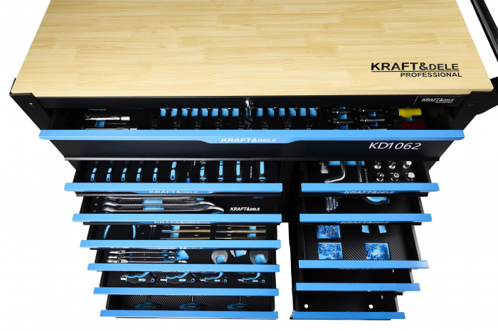 Dulap scule profesional atelier 12 sertare echipat 501piese (KD1062) [3]