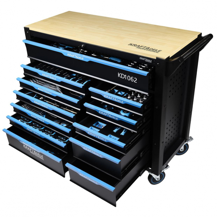 Dulap scule profesional atelier 12 sertare echipat 501piese (KD1062) [2]