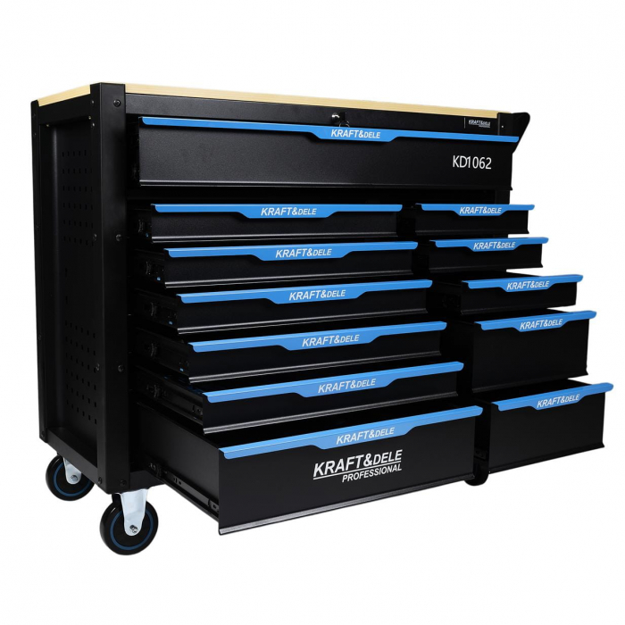 Dulap scule profesional atelier 12 sertare echipat 501piese (KD1062) [4]