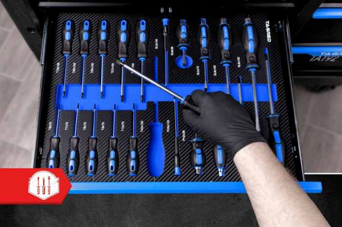 Dulap scule profesional atelier 12 sertare XXL echipat 713 piese (TA192) [6]