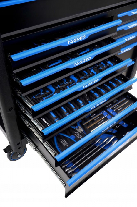 Dulap scule profesional atelier 12 sertare XXL echipat 713 piese (TA192) [4]