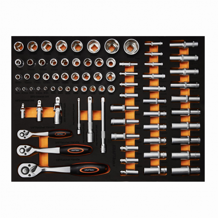 Dulap scule profesional atelier 7 sertare echipat 258 piese (KD1067) [4]