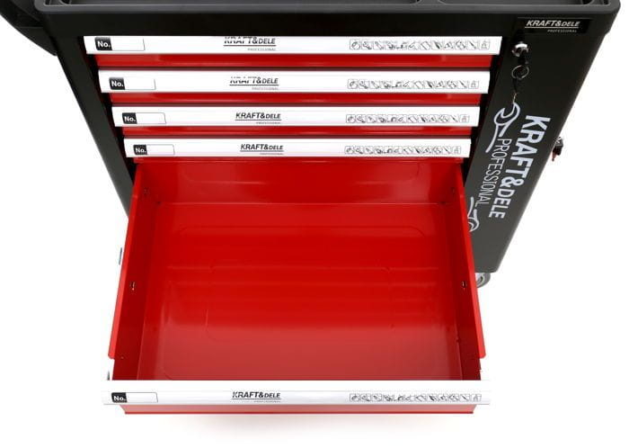 Dulap scule profesional atelier pe roti 6 sertare  263 piese (KD362) [7]
