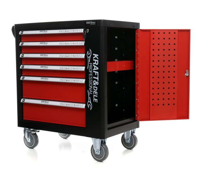Dulap scule profesional atelier pe roti 6 sertare  263 piese (KD362) [4]