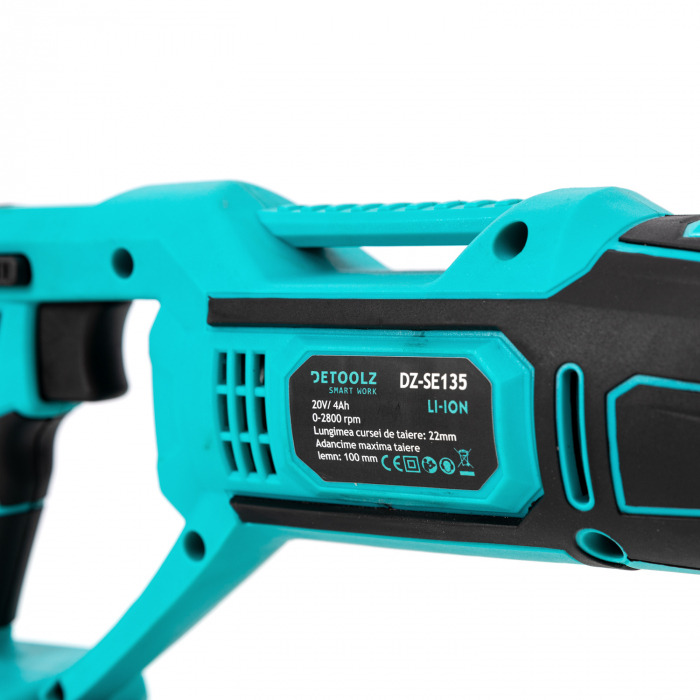 Aparat fierastrau pendular tip sabie pe baterie acumulator 20V 4Ah (DZ-SE135) [3]