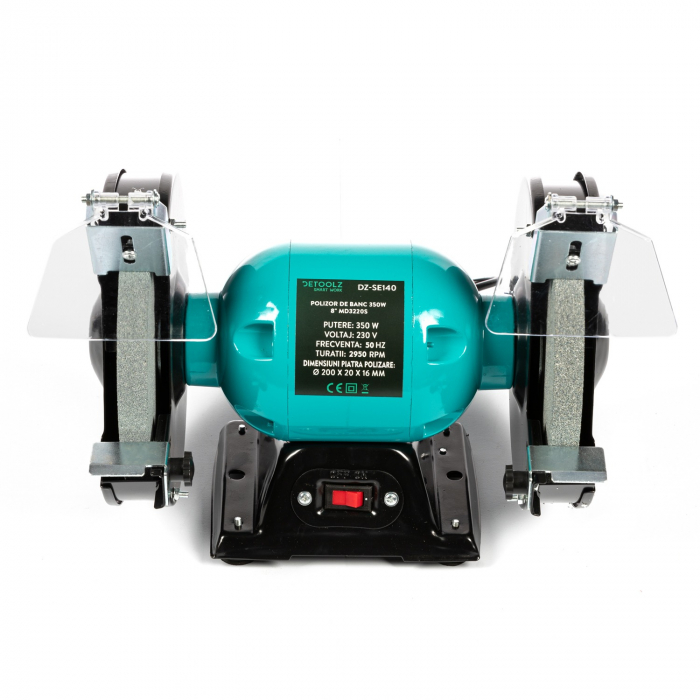 Polizor de banc 200mm 9kg, 2 discuri de piatra (DZ-SE140) [4]