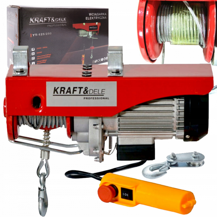Electropalan troliu electric macara 125 250kg 550W (KD1524) [1]