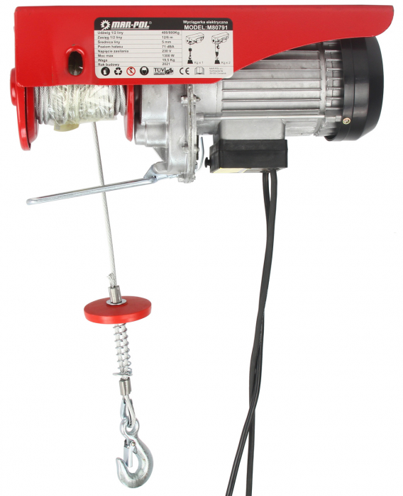 Electropalan troliu electric macara 800kg 1300W (M80791) [5]