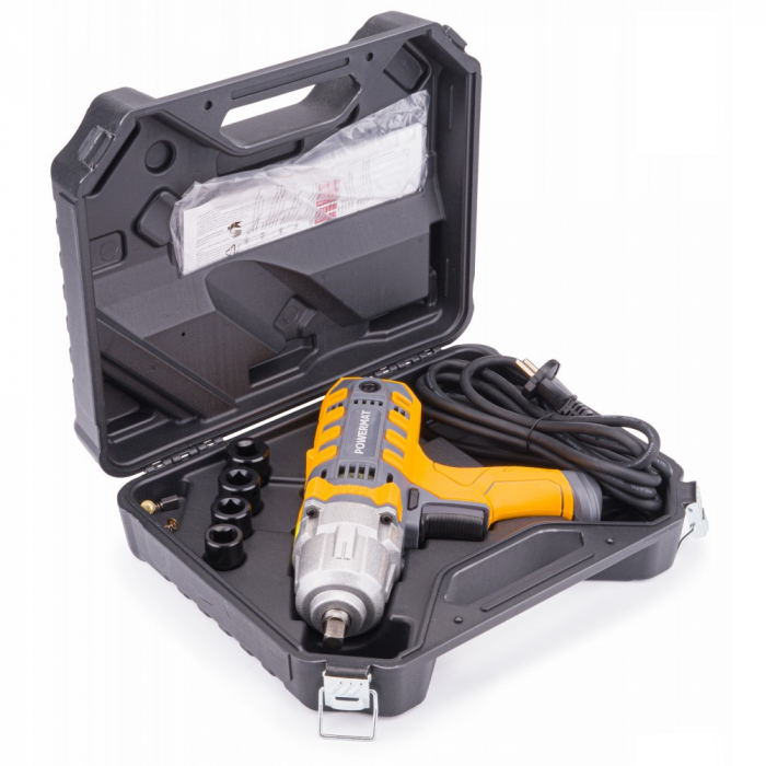 Pistol cheie masina cu impact electric 2100W 800Nm, insurubat desfacut + chei 17,19,21,22mm (PM0836) [5]