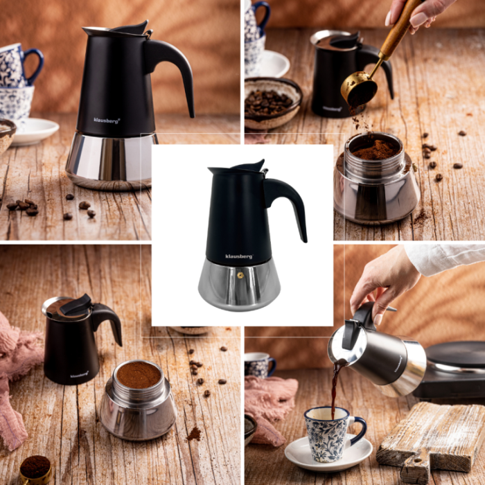 Espressor moka  4 cesti din otel inoxidabil (KB-7844) [3]