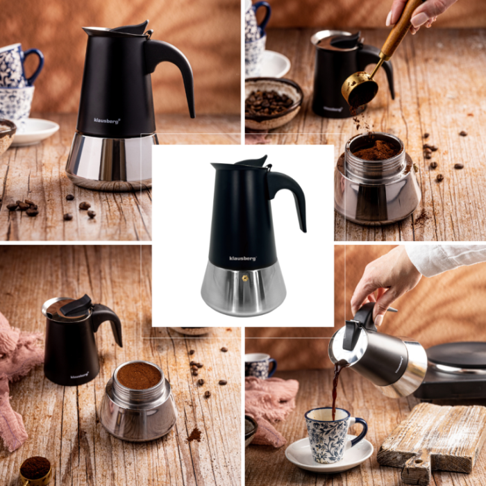 Espressor moka 6 cesti din otel inoxidabil (KB-7845) [9]