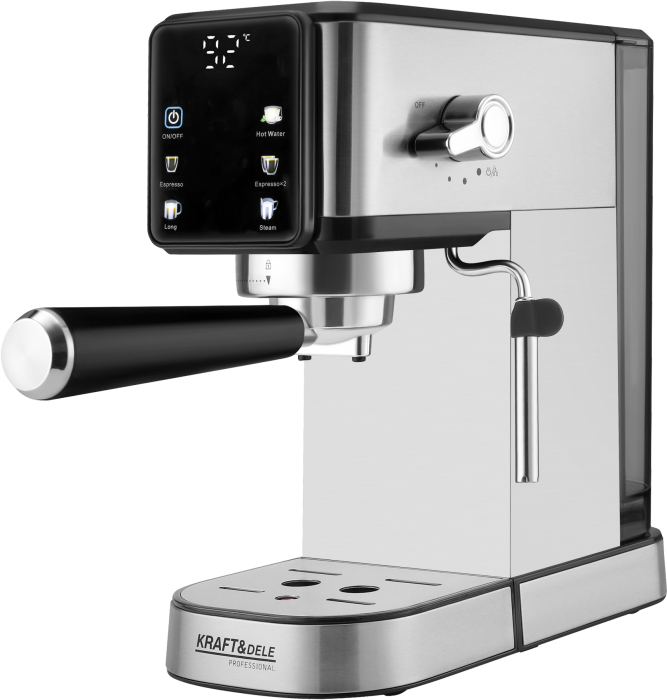 Espressor manual 20 bar 1500W cu panou tactil si afisaj LED pentru espresso cappuccino si latte (KD4290) [2]