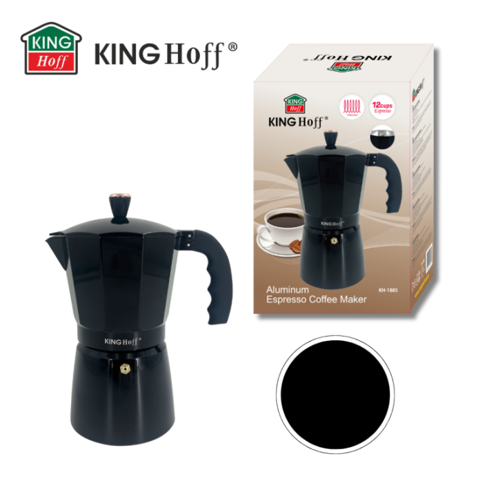 Espressor moka aluminiu negru, 12 cesti (KH-1885) [3]