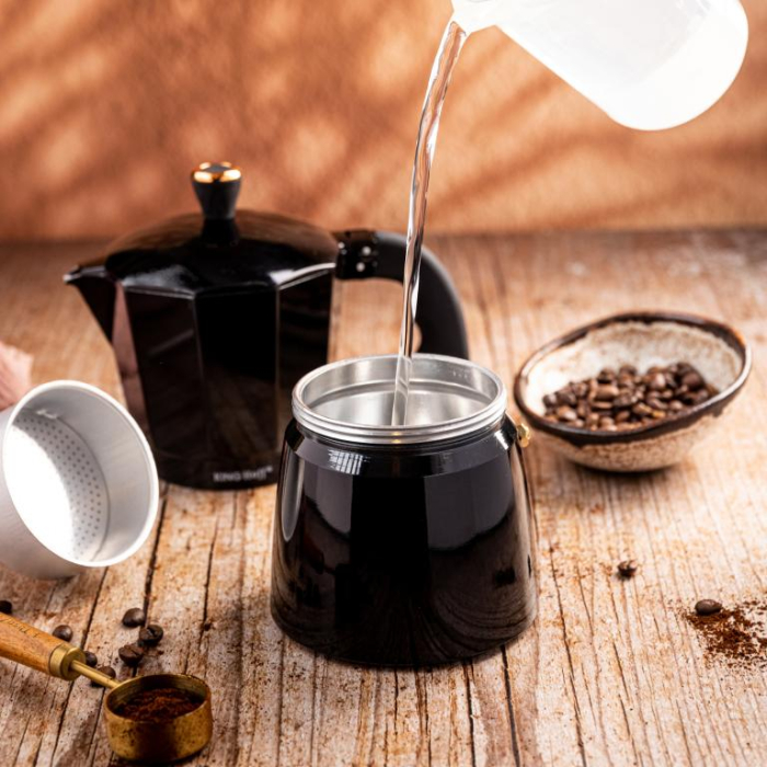 Espressor moka aluminiu negru, 12 cesti (KH-1885) [12]