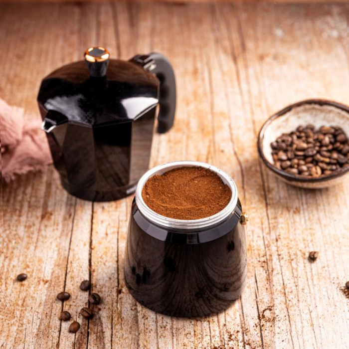 Espressor moka aluminiu negru, 12 cesti (KH-1885) [11]