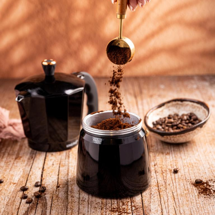 Espressor moka aluminiu negru, 9 cesti (KH-1884) [8]