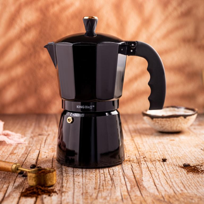 Espressor moka aluminiu negru, 9 cesti (KH-1884) [14]