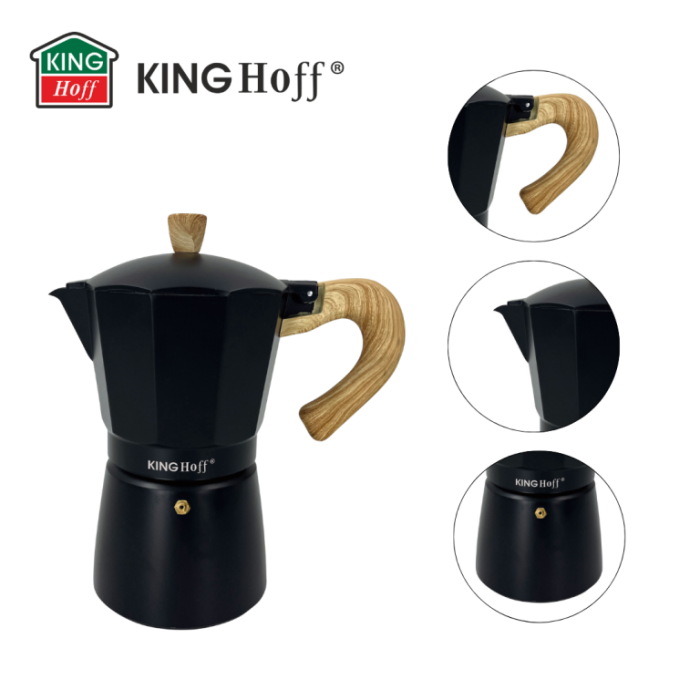 Espressor moka din aluminiu, capacitate 6 cesti (KH-1886) [4]