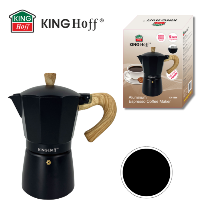 Espressor moka din aluminiu, capacitate 6 cesti (KH-1886) [5]
