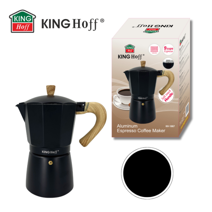 Espressor moka din aluminiu, capacitate 9 cesti (KH-1887) [4]