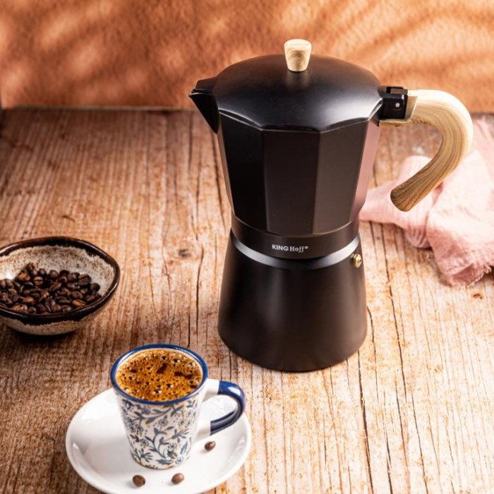 Espressor moka din aluminiu, capacitate 9 cesti (KH-1887) [6]
