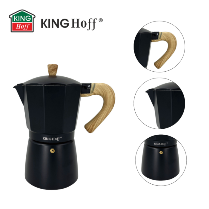 Espressor moka din aluminiu, capacitate 9 cesti (KH-1887) [3]