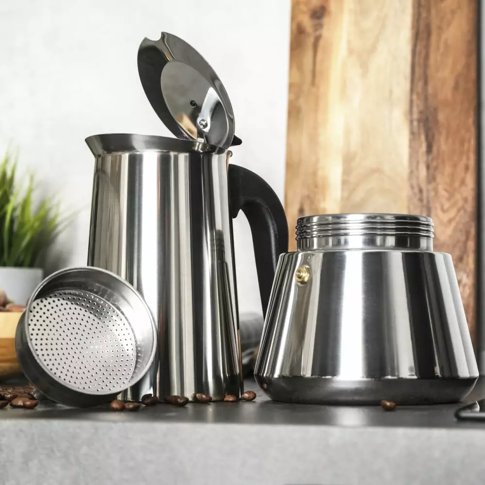 Espressor moka din otel inoxidabil, capacitate 4 cani (KH-1044) [8]