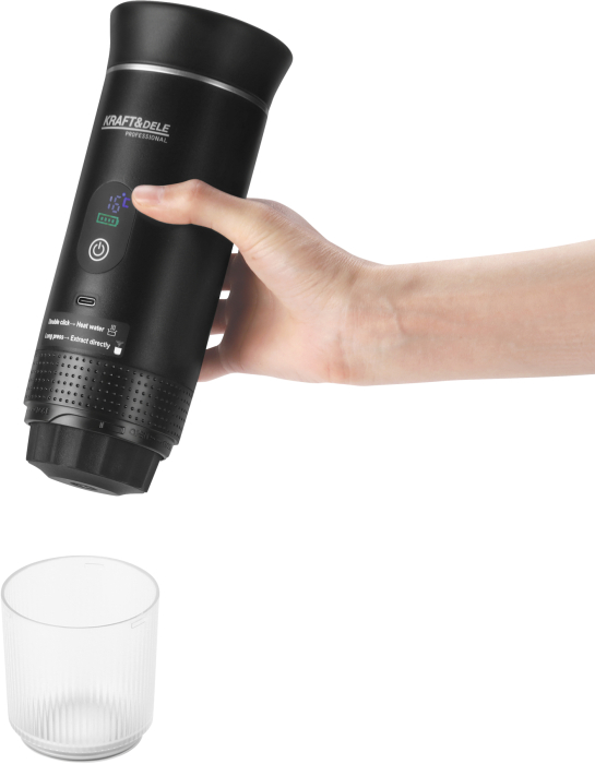 Espressor portabil 3in1 20bar 125W afisaj LED USB pentru cafea macinata si capsule (KD4285) [12]