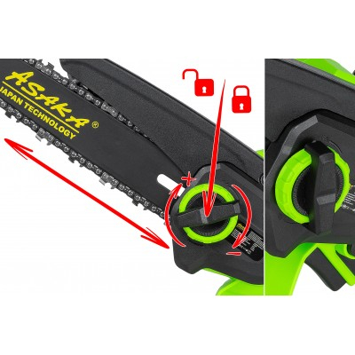 Ferastrau cu lant pe acumulator 21V 3.0Ah pentru crengi, sina 8" 20 cm (ASCD2B-21V) [5]