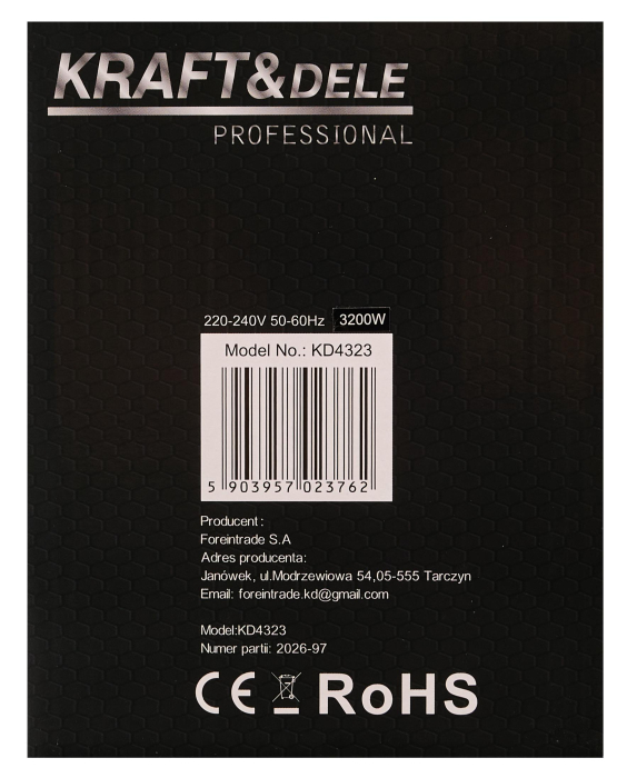 Fier de calcat cu abur 3200 W, rezervor 330 ml (KD4323) [14]