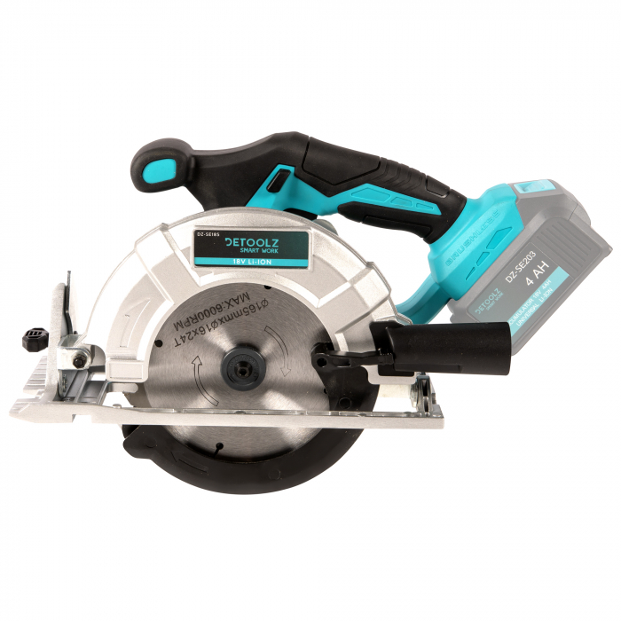 Fierastrau circular de mana 18V fara perii 165mm 2 baterii acumulator (DZ-SE185+) [8]
