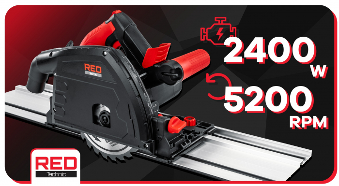 Fierastrau circular de mana 2400W 2 in 1 cu sina fixare rulare (RTPZ0129) [19]