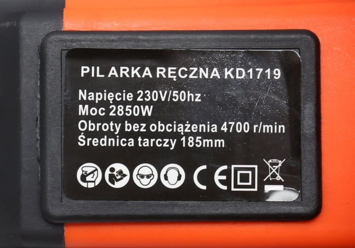 Fierastrau circular de mana cu laser 2850W 185mm (KD1719) [13]