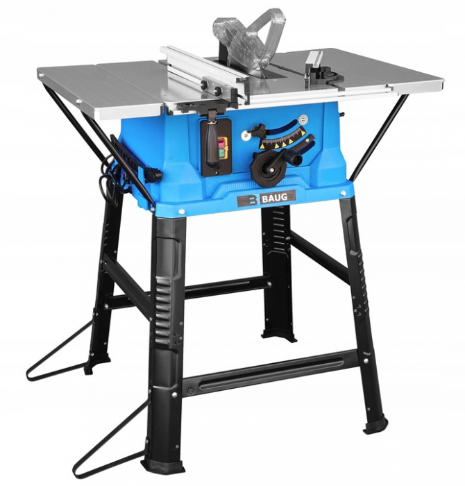 Fierastrau circular lemn cu masa 2600W + 5 PANZE inclinare reglabila unghi stationar banc (B4131) [5]