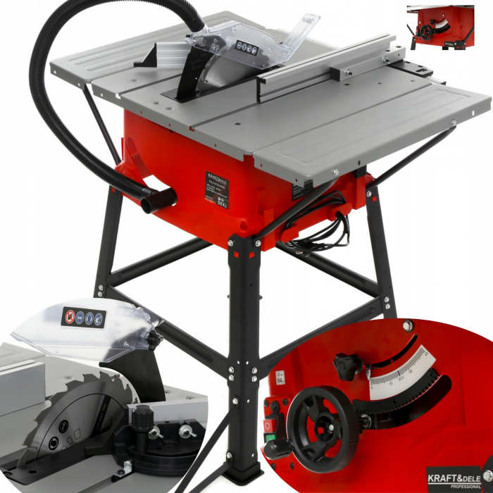 Fierastrau circular lemn cu masa 2800W inclinare reglabila unghi stationar banc (KD3151) [1]