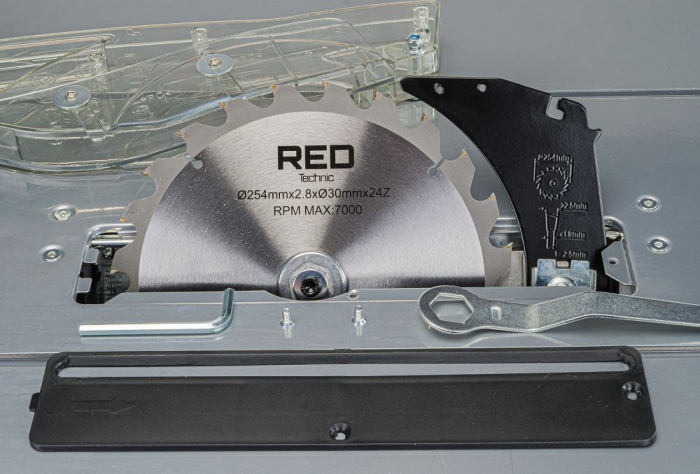 Fierastrau circular lemn cu masa 3400W inclinare reglabila unghi stationar banc (RTPSD0081) [15]