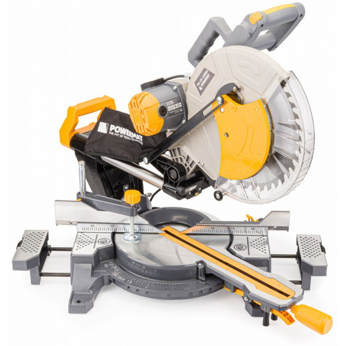 Fierastrau circular masina aparat debitat lemn 2200W 305mm debitator sanie glisare inclinare reglabila (PM0874) [8]